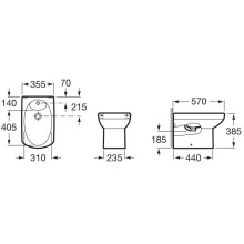 Биде напольное Roca Dama Senso 357517000