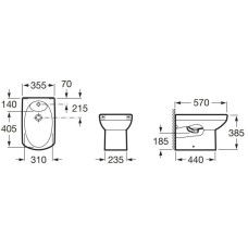 Биде напольное Roca Dama Senso 357517000