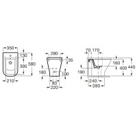 Биде напольное Roca The Gap 357474000