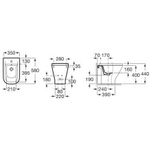 Биде напольное Roca The Gap 357474000