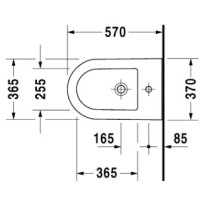 Биде напольное Duravit Darling New 2250100000