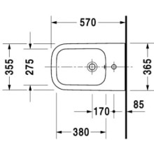 Биде напольное Duravit Happy D.2 2267100000