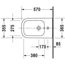 Биде напольное Duravit Happy D.2 2267100000