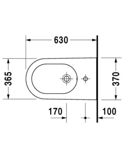 Биде напольное Duravit Starck 2 2272100000