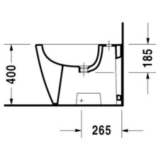 Биде напольное Duravit Starck 2 2255100000