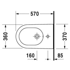 Биде напольное Duravit Starck 2 2255100000