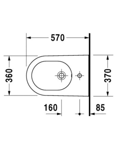 Биде напольное Duravit Starck 2 2255100000