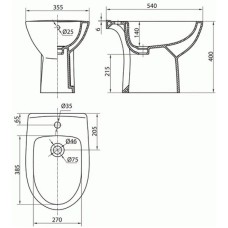 Биде напольное Kolo Freja L75000000