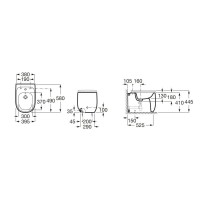 Биде напольное Roca Beyond 3570B8000