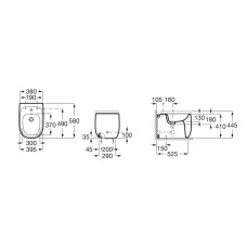Биде напольное Roca Beyond 3570B8000