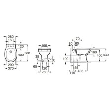 Биде напольное Roca Carmen 3570A4003