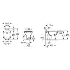 Биде напольное Roca Carmen 3570A4003