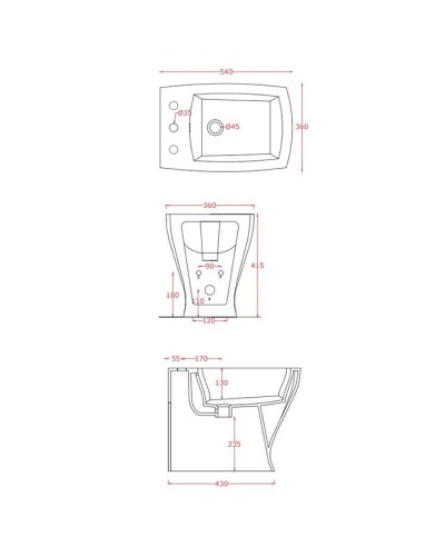 Биде напольное Artceram Jazz JZB002 03 00 nerox1