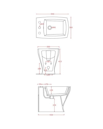 Биде напольное Artceram Jazz JZB002 01 00x1