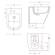 Биде напольное Artceram Faster FSB002 01 00 bix1