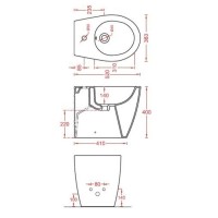 Биде напольное Artceram Step STB002 01 00 bi