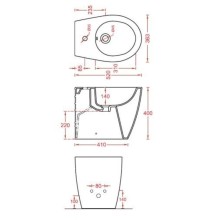 Биде напольное Artceram Step STB002 01 00 bi