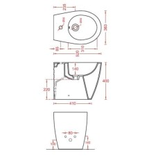 Биде напольное Artceram Step STB002 01 00 bi
