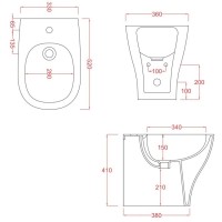 Биде напольное Artceram Ten TEB001 01 00 bi
