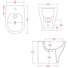 Биде напольное Artceram Ten TEB001 01 00 bi