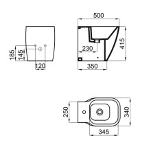 Биде напольное Noken Essence C Compact N365850121