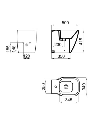 Биде напольное Noken Essence C Compact N365850121