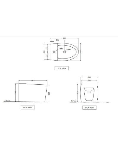 Биде напольное Jaquar Vignette VGS-WHT-81151