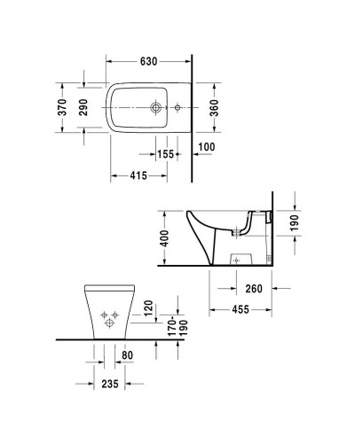 Биде Duravit Durastyle 2283100000 Белое