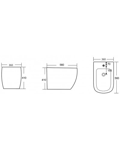 Биде Abber Bequem AC1152 Белое