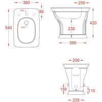 Биде напольное Artceram Civitas CIB002 03 00