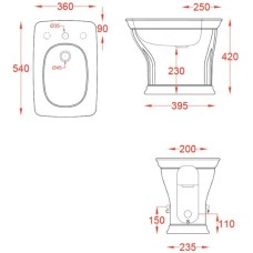 Биде напольное Artceram Civitas CIB002 03 00