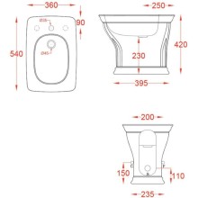 Биде напольное Artceram Civitas CIB002 34 00