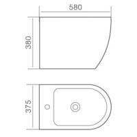 Биде напольное Timo Kulo TK-402