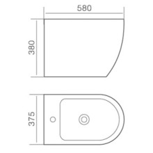 Биде напольное Timo Kulo TK-402