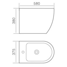 Биде напольное Timo Kulo TK-402