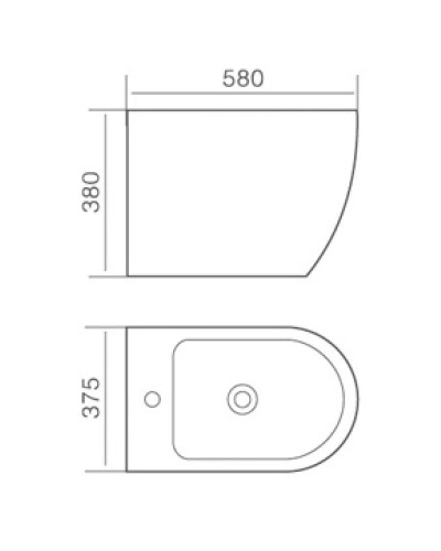 Биде напольное Timo Kulo TK-402