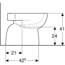 Биде напольное Geberit Renova 233010000