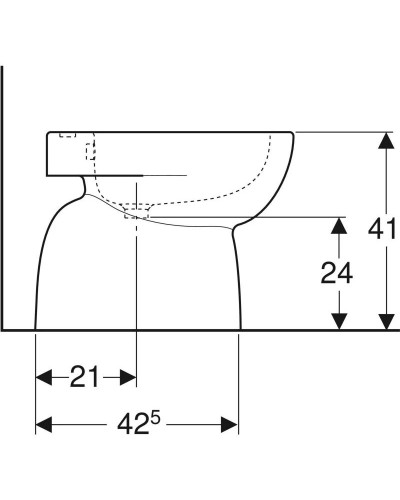 Биде напольное Geberit Renova 233010000