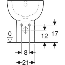 Биде напольное Geberit Renova 233010000