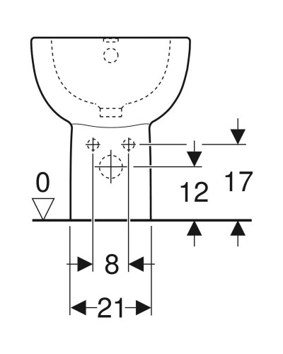 Биде напольное Geberit Renova 233010000