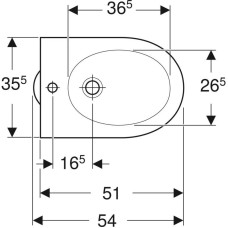 Биде напольное Geberit Renova 233010000