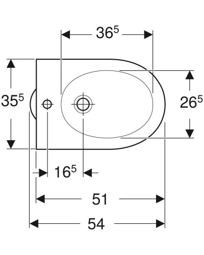 Биде напольное Geberit Renova 233010000