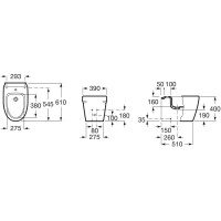 Керамическое напольное биде Roca Khroma 357657000
