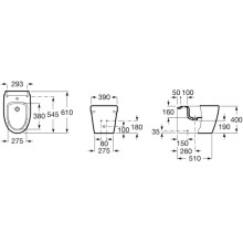 Керамическое напольное биде Roca Khroma 357657000