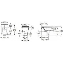 Биде напольное Roca The Gap 357477000