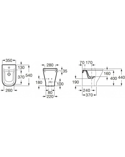 Биде напольное Roca The Gap 357477000