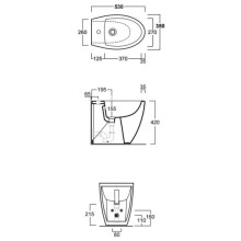 Биде напольное Simas Lft Spazio LFT21 nerox1