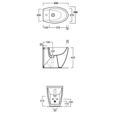 Биде напольное Simas Lft Spazio LFT21 nerox1
