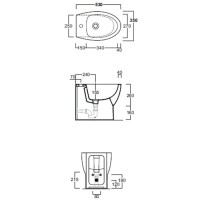 Биде напольное Simas Lft Spazio LFT23 bix1