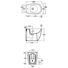 Биде напольное Simas Vignoni VI04nero mattx1